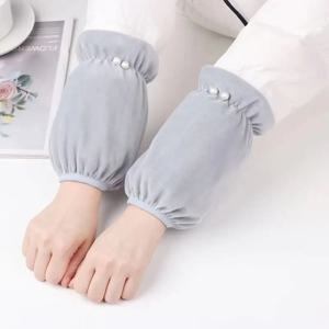 새로운 진주 소매 플러시 숙녀 짧은 학생 다운 재킷 소매 사무실 방오 및 먼지 방지 따뜻한 소매 소매