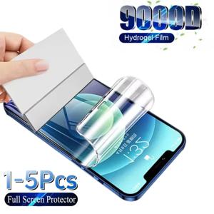 아이폰 13 12 11 14 15 16 Pro Max용 풀커버 하이드로겔 필름 1-5개, 아이폰 16 PRO XR XS MAX 15 Plus용 스크린 보호필름