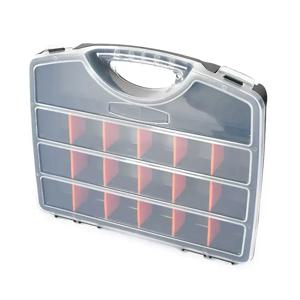 플라스틱 공구 부품 상자 보관 나사 상자 공구 분류 전자 드릴 비트 액세서리 두꺼운 그리드 상자