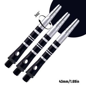 환쿠 3피스 세트 43mm 회전식 알루미늄 다트 샤프트 - 360 °     회전 디자인, 정확한 던지기를 위한 다양한 색상 옵션(빨간색/파란색/검은색), 내구성이 뛰어난 경량 구조, 할로윈과 크리스마스를 위한 휴일 선물