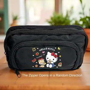 대용량 헬로 키티 필통, 사무실, 학교용 다중 칸이 있는 내구성 있는 패브릭 화장품 및 책상 정리함