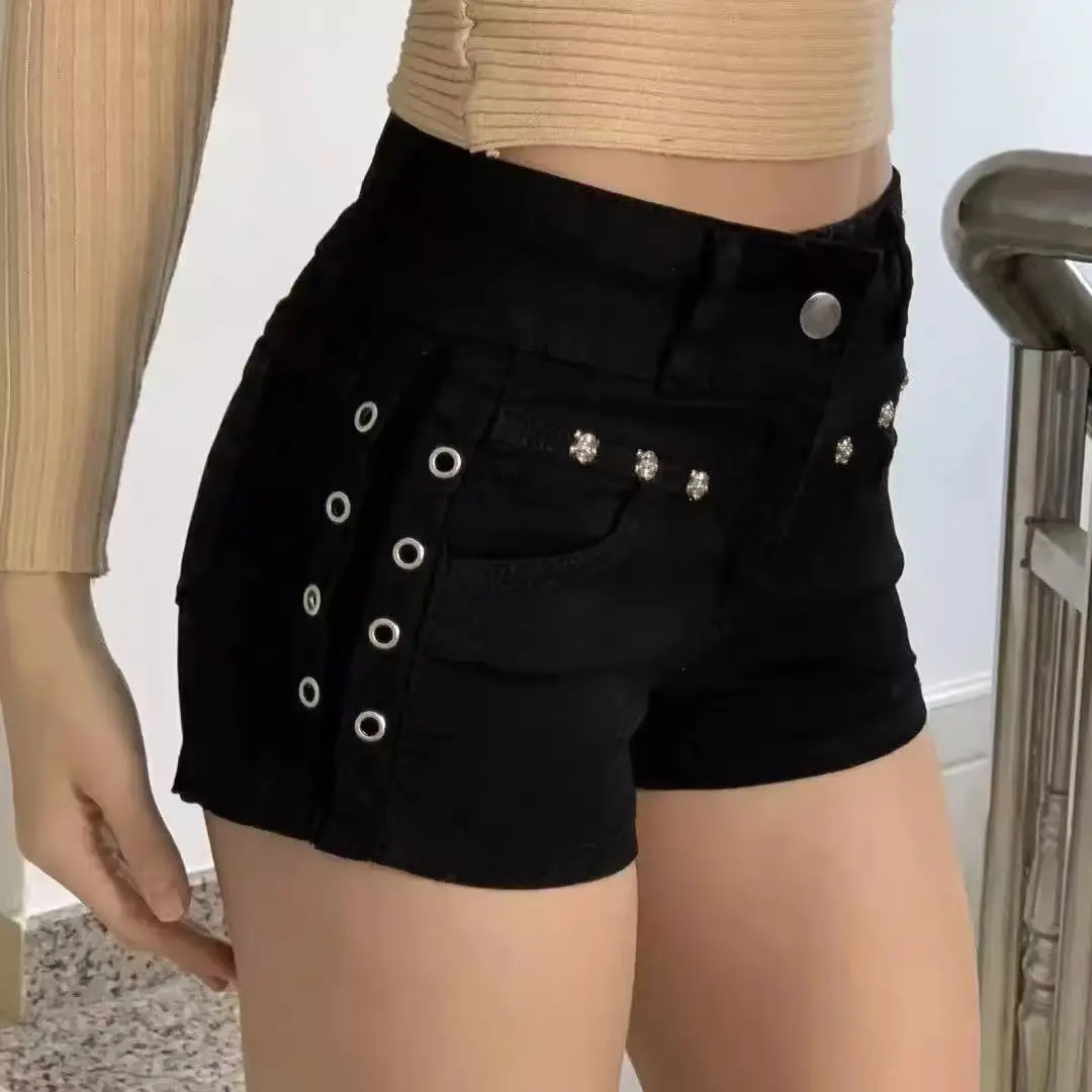 반바지 여성 스키니 창의적인 레이스업 인기 스트리트웨어 데일리 개성 학생 휴가 패션 섹시 아메리칸 레트로 레저