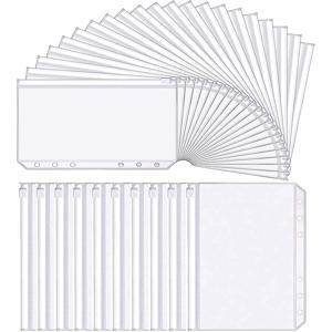 바인더 포켓 A5 A6 A7 6 홀 지퍼 바인더 파우치 폴더 6 링 노트북 루스 리프 가방 방수 PVC 문서 파일링 가방