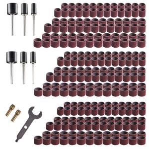 98pcs 로타리 도구 샌딩 드럼 샌더 밴드 비트 키트 Dremel 드릴 네일 목공 용 액세서리