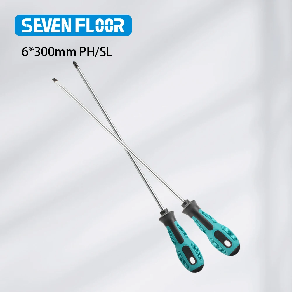 긴 슬롯이 있는 필립스 스크루 드라이버, 고무 손잡이, 다목적 자석 전기 스크루 드라이버 도구, 확장 410mm