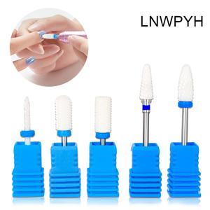 5 Pcs 세라믹 밀링 커터 매니큐어 네일 드릴 비트 전기 네일 파일 그라인딩 비트 밀스 커터 버 액세서리 젤 제거