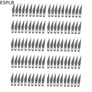 50/100개 # 11 메스 칼 블레이드 스테인레스 스틸 조각 금속 나무 조각 칼 교체 공예 블레이드