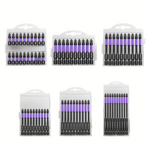 10/20PCS 자기 배치 헤드 PH2 십자 드라이버 세트 충격 드릴 비트 나사 합금강 미끄럼 방지 십자 드라이버 25mm/150mm