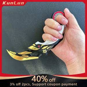 17cm Valorant 챔피언십 2021 Karambit 회전식 모든 금속 게임 Melee Weapon Traning Knife Claw Cosplay Prop Toys 홈 장식