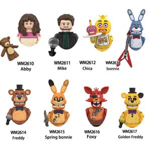 WM6074 WM6097 애니메이션 미니 빌딩 블록 그림 폭시 베어 보이 베이비 액션 피규어 조립 장난감 크리스마스 선물 WM831 WM2017