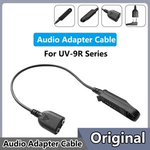Baofeng UV-68 프로 맥스 오디오 어댑터 케이블, 2 핀 K 플러그 이어폰 스피커 마이크, UV-9R 프로 UV-S22 UV-XR UV9G 방수 커넥터