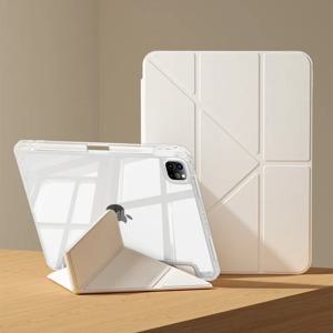 2024 아이패드 프로 11, 아이패드 10.2 7/8/9/10/11세대 A16 2025 커버, 아이패드 에어 6 5 4 3 10.5 10.9 13 12.9 펜슬 홀더 투명 케이스