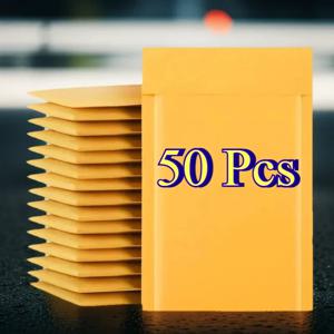 50Pcs 크래프트 버블 봉투 종이 패딩 메일러 배송 포장 봉투 우편 택배 우편 보관 Encelopes
