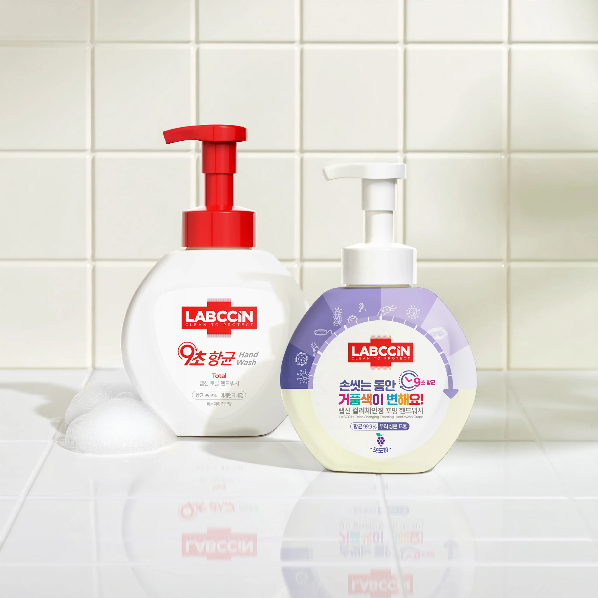 [꿀템농장] 랩신핸드워시 500ml x 2개 (토탈/포도 중 택 1)