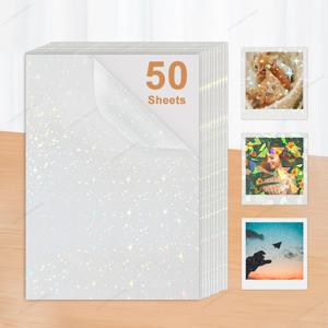 30/50 매 콜드 라미네이팅 필름 자체 접착 A4 투명 홀로그램 오버레이 라미네이션 필름 방수 스티커 종이 필름