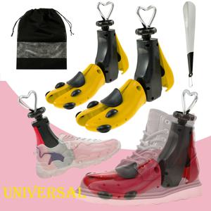 1/2Pcs 범용 신발 들것 조정 가능한 부팅 들것 남성과 여성을위한 강철 샤프트가있는 PC 운동화 신발 확장기
