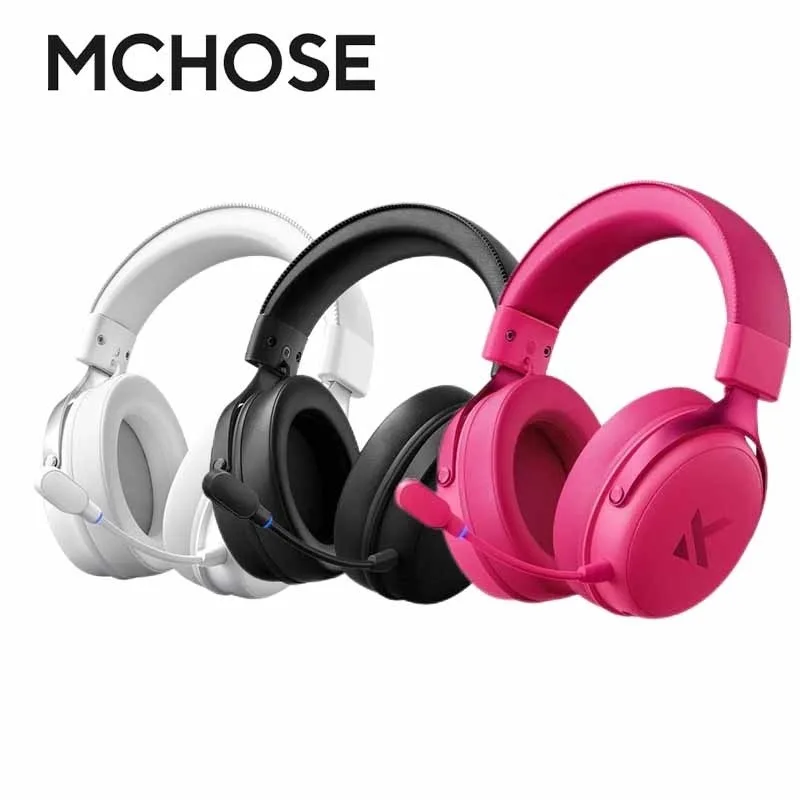 MCHOSE V9 pro E-스포츠 헤드셋(마이크 포함) 트라이 모드 게임용 USB 무선 7.1 채널 서라운드 사운드 휴대용 오디오 헤드폰