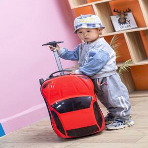 새로운 8인치 어린이 자동차 테마 풀어롱 러기지 장난감 자동차 여행용 캐리어 네 바퀴 탈것 가능한 스케이트보드 가방 심플 스타일