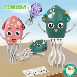 춤추는 오징어 장난감 물고기 댄서 전자 발광 피젯 장난감 유아 아기 어린이 자동 장애물 회피 댄스 장난감 음악과 조명 포함