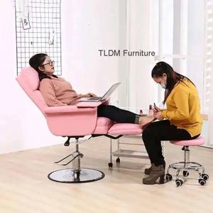 전문 이발사 의자 디자이너 리클라이닝 뷰티 의자 럭셔리 살롱 가구 뷰티 살롱 리프트 속눈썹 네일 아트 소파 의자