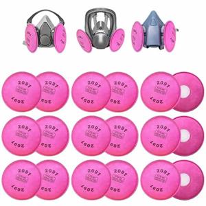 10/20/30pcs 많은 페인팅 스프레이 산업 2091 6800 7502 6200 시리즈 호흡기 먼지 마스크 호흡기 용 미립자 필터