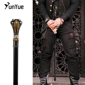 블랙 골드 태양신 토템 금속 지팡이 예술 장식 선물용 지팡이 신사 우아한 지팡이 코스프레 영화 소품 홀