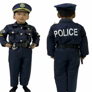 어린이 파티 의상 할로윈 롤플레잉 어린이 게임 공연 의상 경찰복 폴리에스터 소재