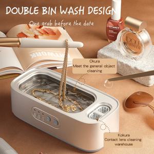 고주파 초음파 세척기 조절 가능한 이중 통 진동 완전 세척 주얼리 가정용