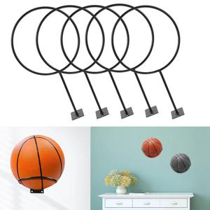 5개 농구공 보관 랙 벽걸이 브래킷 축구공 디스플레이 홀더 거치대 거실 장식 공간 절약