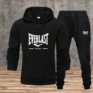 가을 겨울 남성 세트: 패셔너블한 피트니스 조깅 풀오버, 후드티, 스웨트셔츠 및 캐주얼 팬츠 투피스 세트