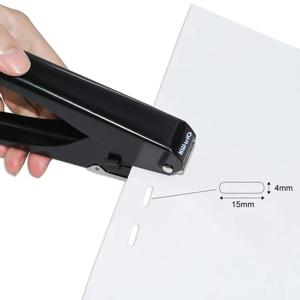 15×4mm의 타원형 구멍 직경을 가진 1개의 금속 타원형 구멍 펀치는 PVC ID 카드, 수하물 태그 및 이름표에 적합합니다.