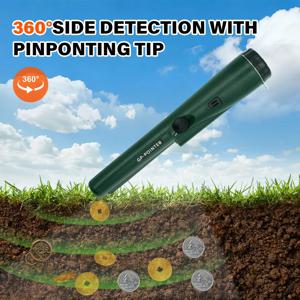보물 사냥꾼 휴대용 금속 탐지기 핀포인터 포인터 프로브 금 탐지기 정밀 탐지 방수 조절 가능한 감도