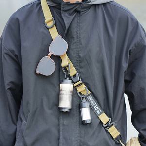 야외 캠핑 퀵 릴리즈 가방 스트랩 행잉 링 포함 다기능 크로스바디 가방 스트랩 조절 가능한 크로스바디 스트랩