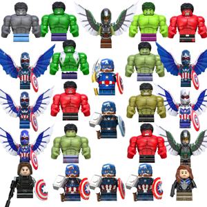 블라인드 박스 미니 블록 TV6218 피규어 빅 고블린 스파이더맨 아이언맨 베놈 캡틴 호크 데드풀 아머 크리스마스 선물 장난감