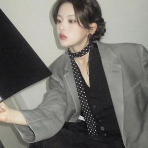 블랙 폴카 도트 롱 실크 스카프 한국 스타일 빈티지 다용도 여성용 넥 스카프 드레이프 보우 타이 넥 워머 봄 가을