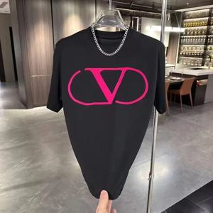 2026년 봄/여름 Y2K 럭셔리 영감 티셔츠 - 면 프린트, 오버사이즈 반팔, 뉴트럴 캐주얼 탑, 넓은 크루넥