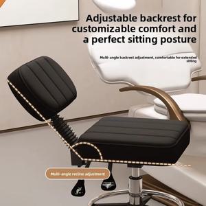 SANJI 의자 리프트 스툴, 유니버설 휠체어 바 포함, 뷰티 스툴, 야외용 특수 네일 아트 의자