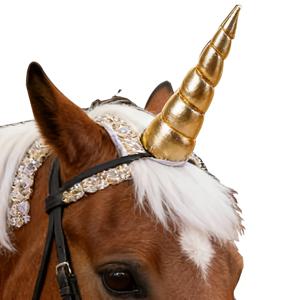 뿔과 화려한 머리 장식으로 장식된 유니콘 말 머리띠 2개 세트, 승마 장식에 편안하고 이상적입니다