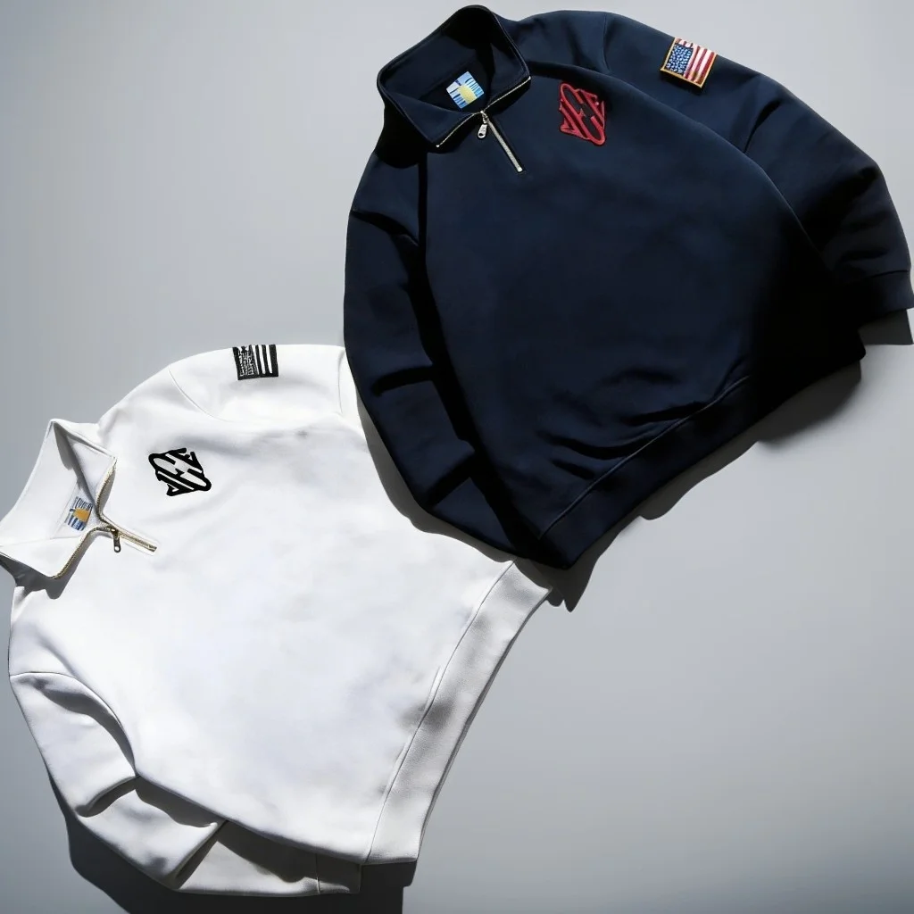 아메리칸 빈티지 트렌디 쿼터집 후드 재킷 자수 남성 캐주얼 셔츠 루즈 스트리트웨어 Y2K 오버사이즈 코트 남성 의류