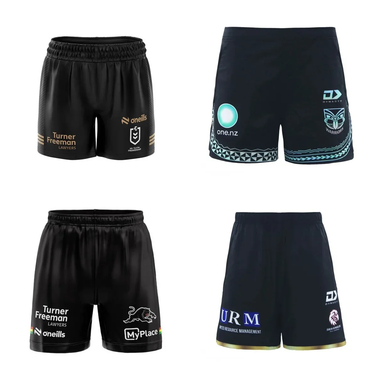 2026 NRL 멜버른 호주 팬서스 버니 맨리 시호크스 럭비 반바지 빠른 건조 오토바이 반바지
