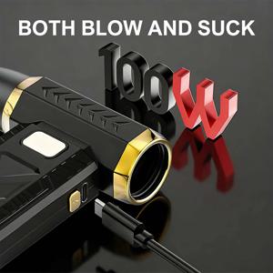 신형 2in1 에어 블로워 1000000RPM 터보 제트 블로워 초강력 진공 먼지 청소기 USB 충전식 55m/s 강력 블로워