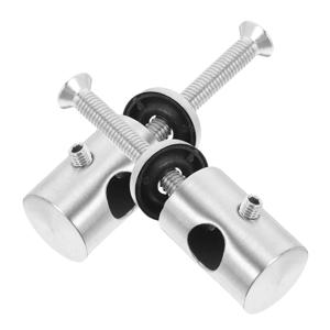 2개 스테인리스 스틸 가드레일 연결부, 튼튼한 핸드레일 부속품 (원형 바 조인트 계단, 발코니, 데크 난간 시스템용)