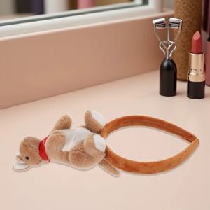 캥거루 인형 머리띠 만화 3D 동물원에서 영감을 받은 헤어 후프 할로윈 의상 파티 역할극 일상복 사진 촬영용