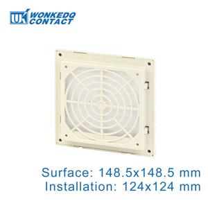 3322-300 120mm 캐비닛 환기 필터 세트 셔터 냉각 팬 그릴 루버 송풍기 배기 필터 패널 230V 팬 없음