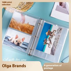 3in,4in,5in,6in,7n 투명 매트 스트랩 사진 앨범, 대용량 스타 쫓는 작은 카드 앨범, 루스 리프 사진 앨범