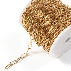 DIY 만들기 보석에 대 한 1 미터 스테인레스 스틸 체인 종이 클립 모양 스타 체인