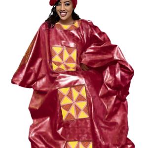 여성을위한 아프리카 복장 Bazin Riche 자수 플러스 사이즈 우아한 파티 교회 드레스