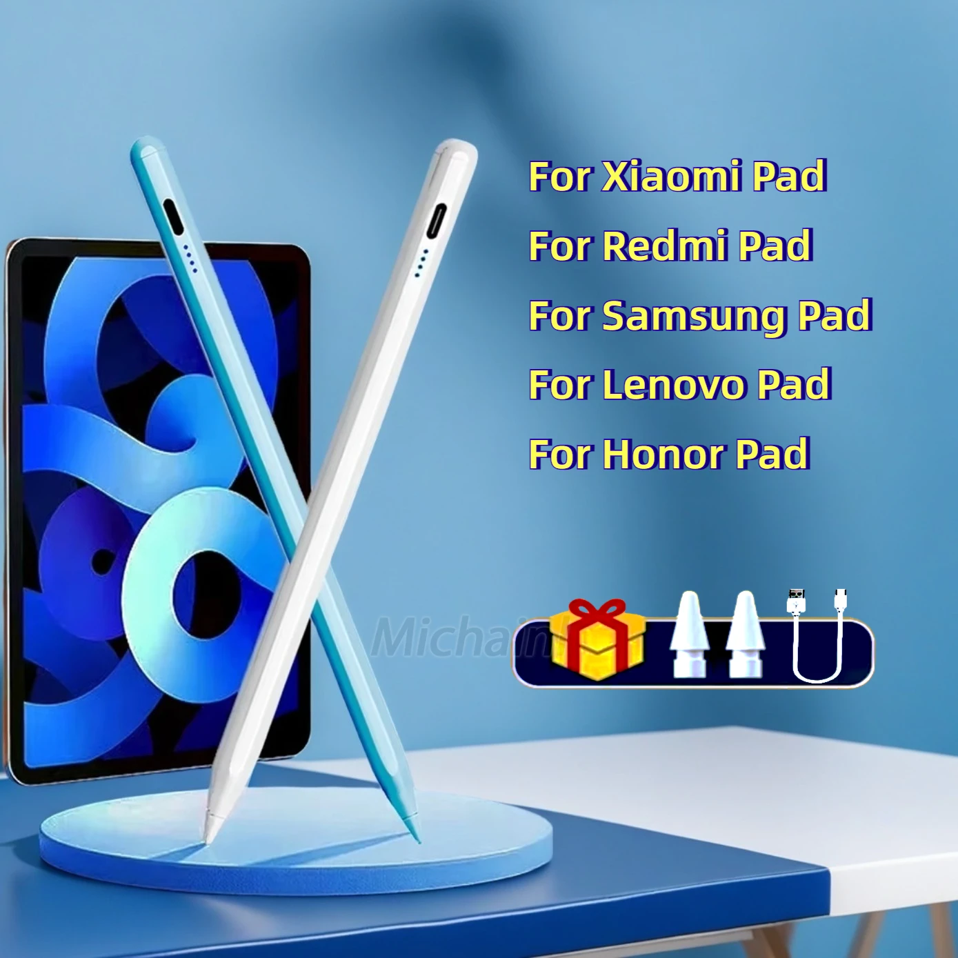 Xiaomi Pad 6S 펜용 손바닥 거부 기울기가 없는 삼성 패드용, 모든 안드로이드 태블릿 폰 펜용 Honor Redmi Pad Pro 펜용