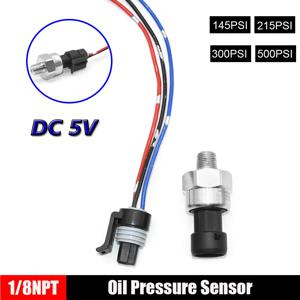 1/8NPT 오일 연료 공기 압력 변환기 송신기 센서 DC 5V 100/150/200/300/500Psi 오일 Pres 센서 스테인레스 스틸