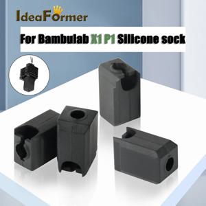 고온 내마모성 실리콘 양말, 밤부 랩 X1 X1C P1P P1S 핫엔드 압출기, 밤부 블랙 실리콘 슬리브